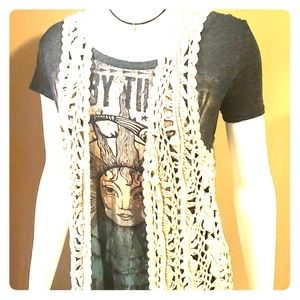 A- Maurices cream knit vest